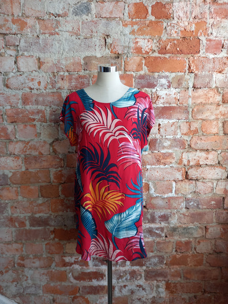 TROPICAL cotton shift dress