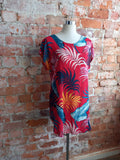TROPICAL cotton shift dress
